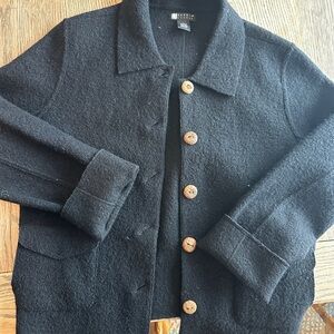 Black Button-Up wool jacket